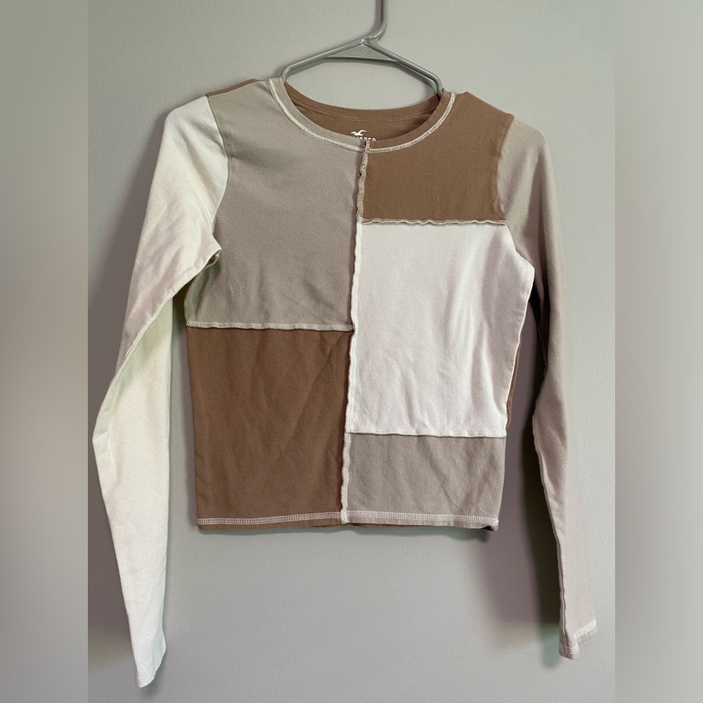Hollister Color-block Baby Tee, Jrs size M